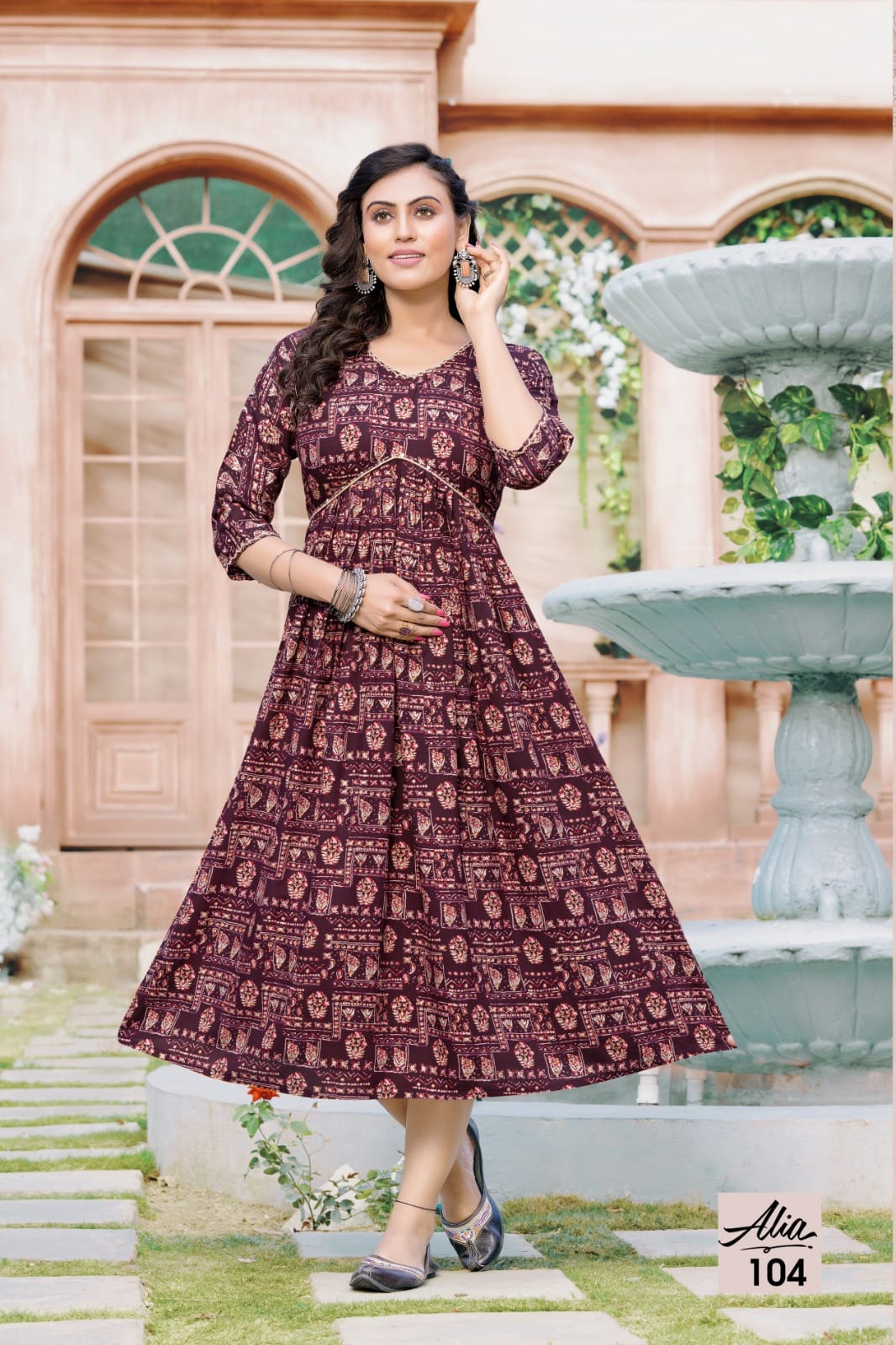 Alia By Hirwa 101-108 Party Wear Kurtis Catalog